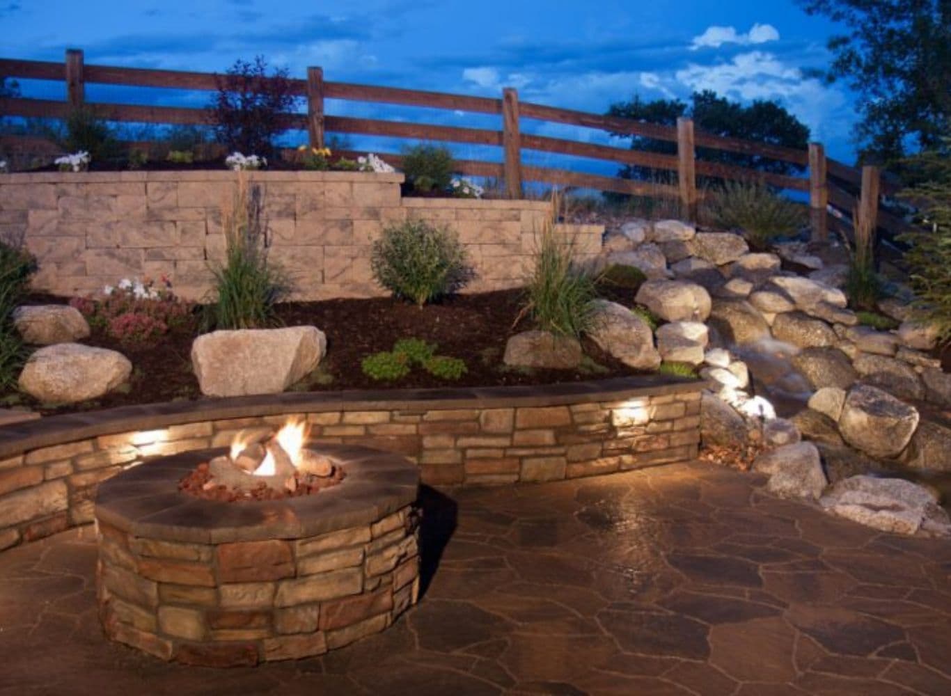 Backyard remodel with artificial turf, pavers and patio cover