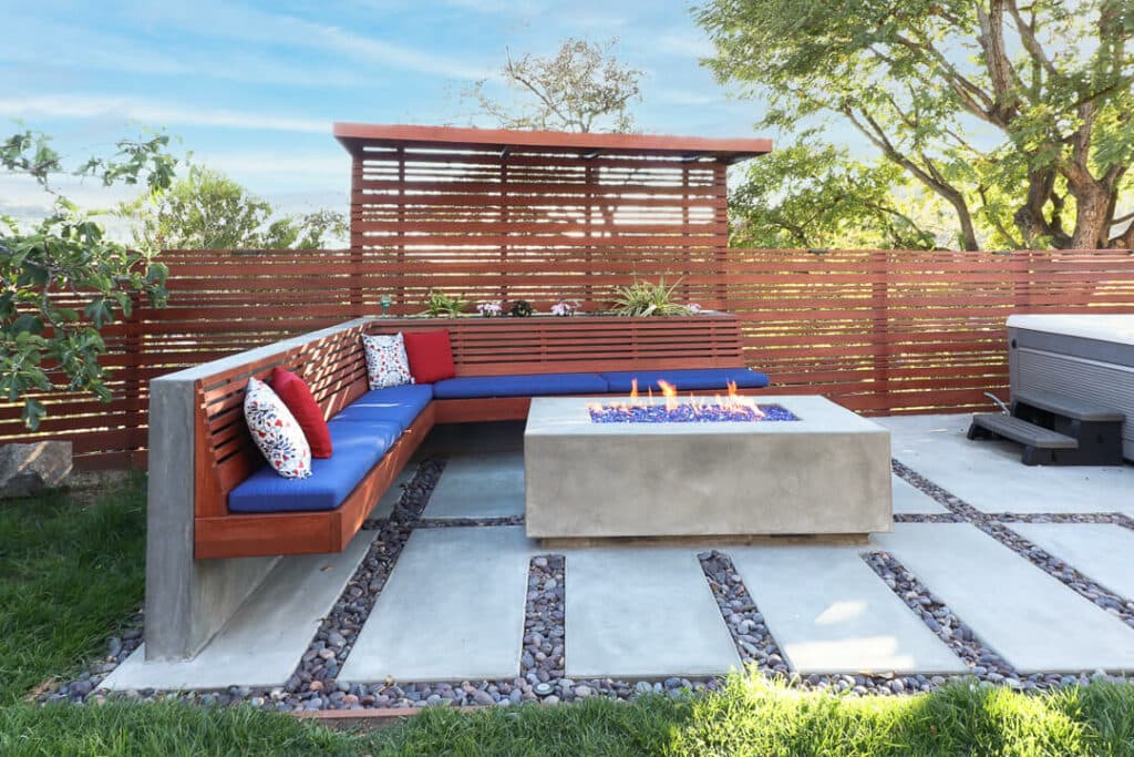 Firepit and Seating Backyard Area