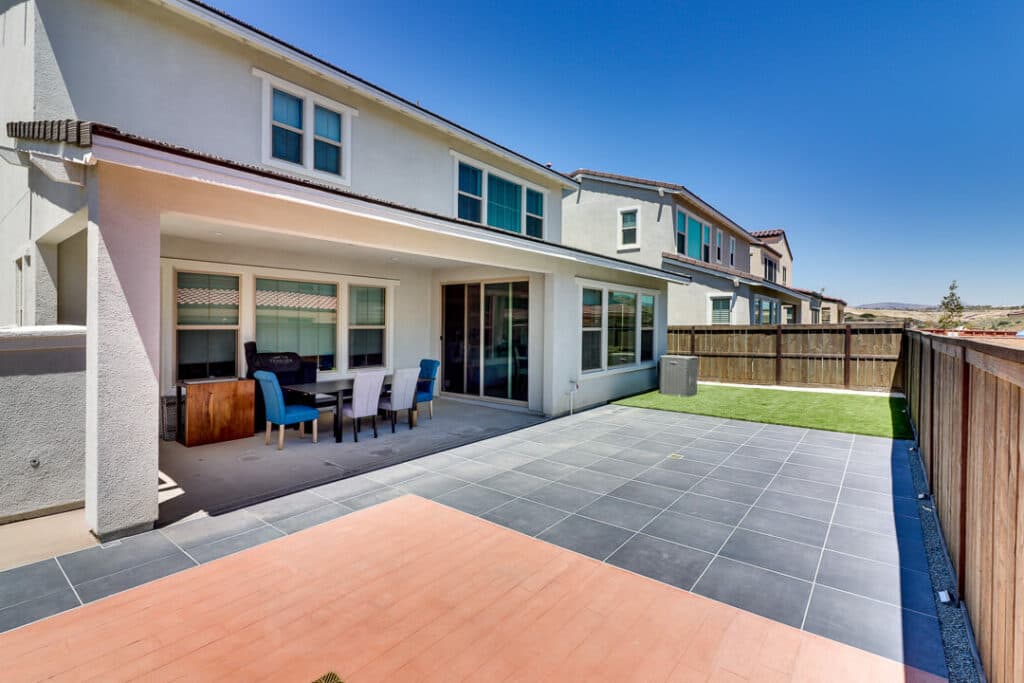 Porcelain Pavers and Composite Decking Backyard