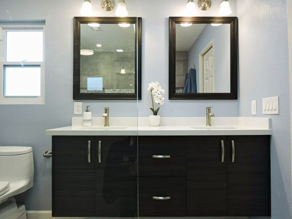 Bathroom Remodel with Custom Dual Vanity